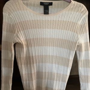 Express cream sweater size large